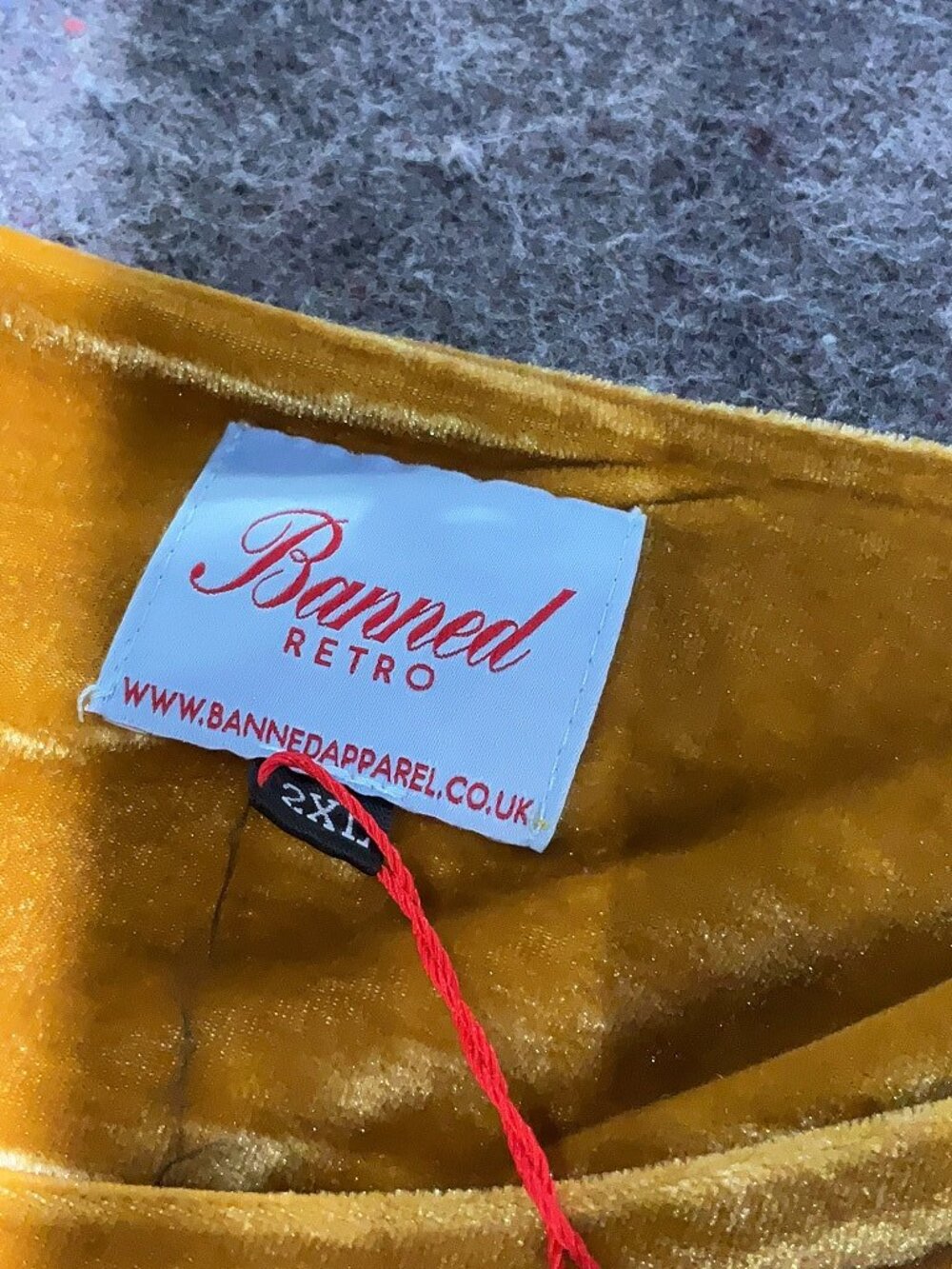 Banned Retro Velour Dress in Sunshine - Picture 2 of 2